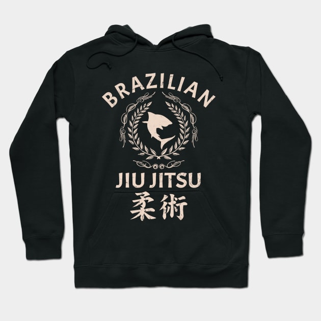 Jiu Jitsu Shark. The gorund is my Ocean. Hoodie by NicGrayTees